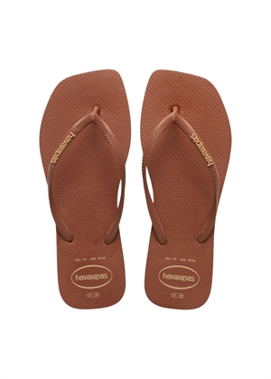 Hav. Square Logo Pop U sandal Rust Havaianas